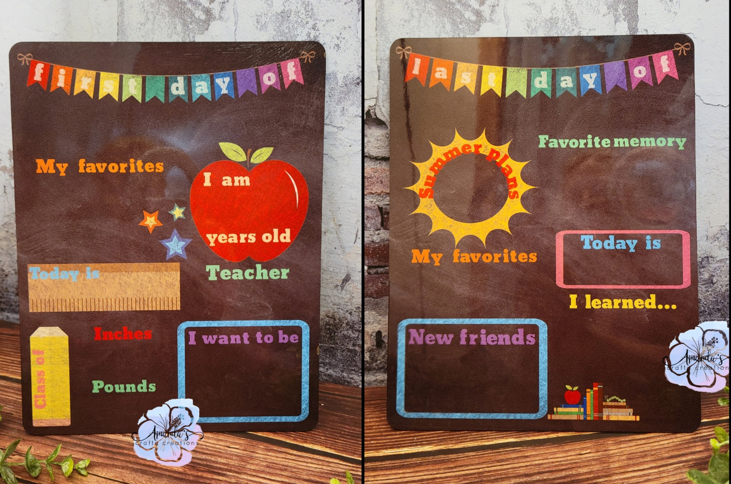 Back to school customizable board