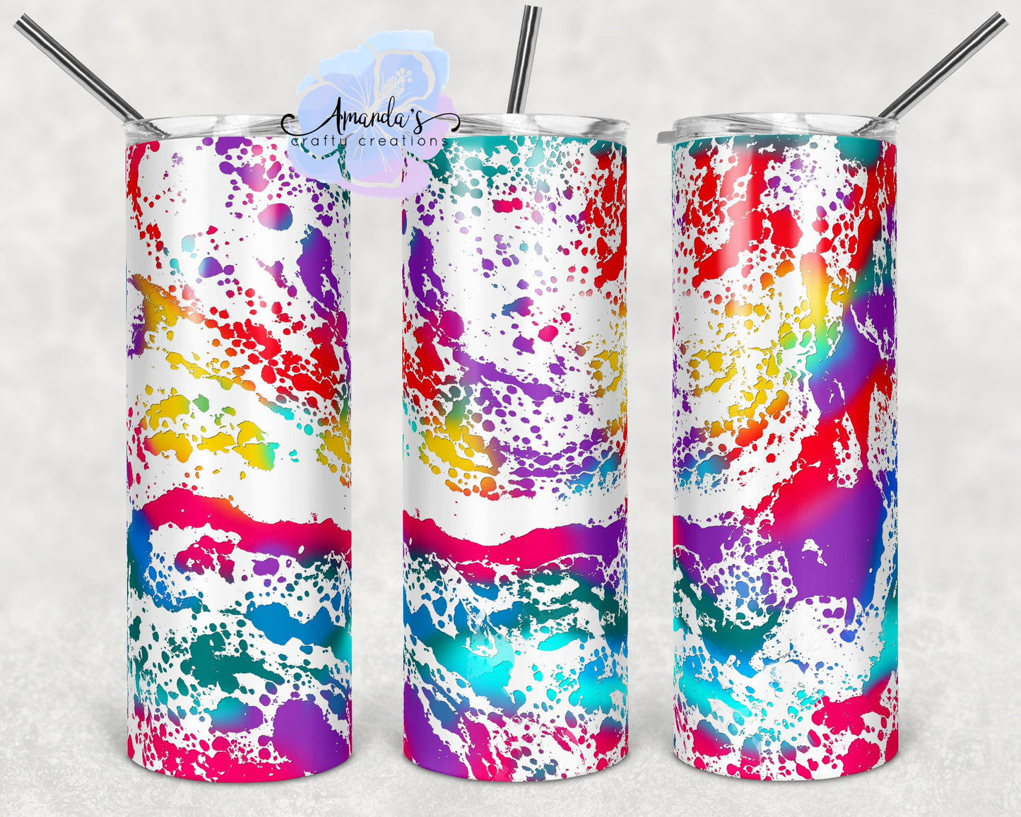 Rainbow swirl tumbler