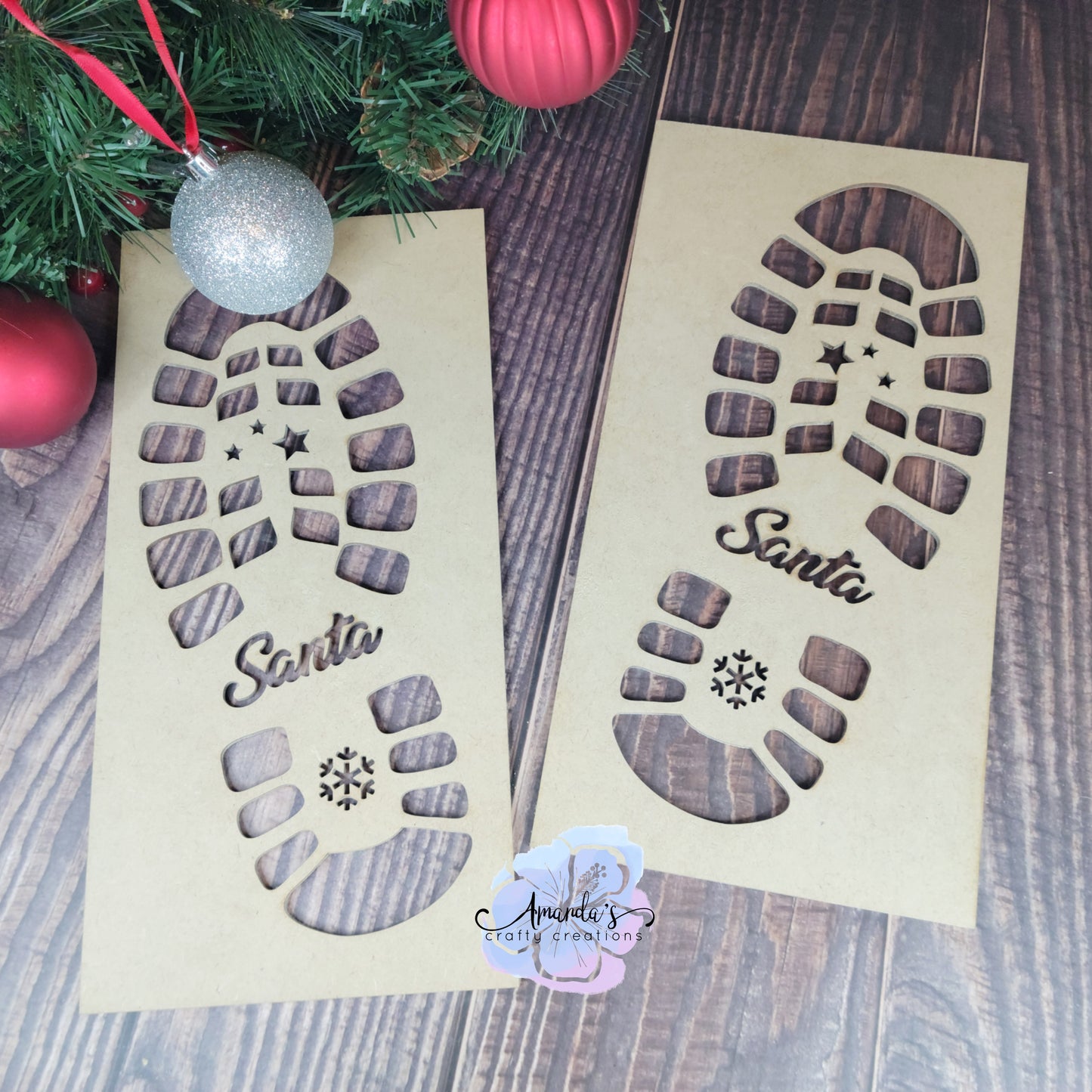 Sant's boot print stencil