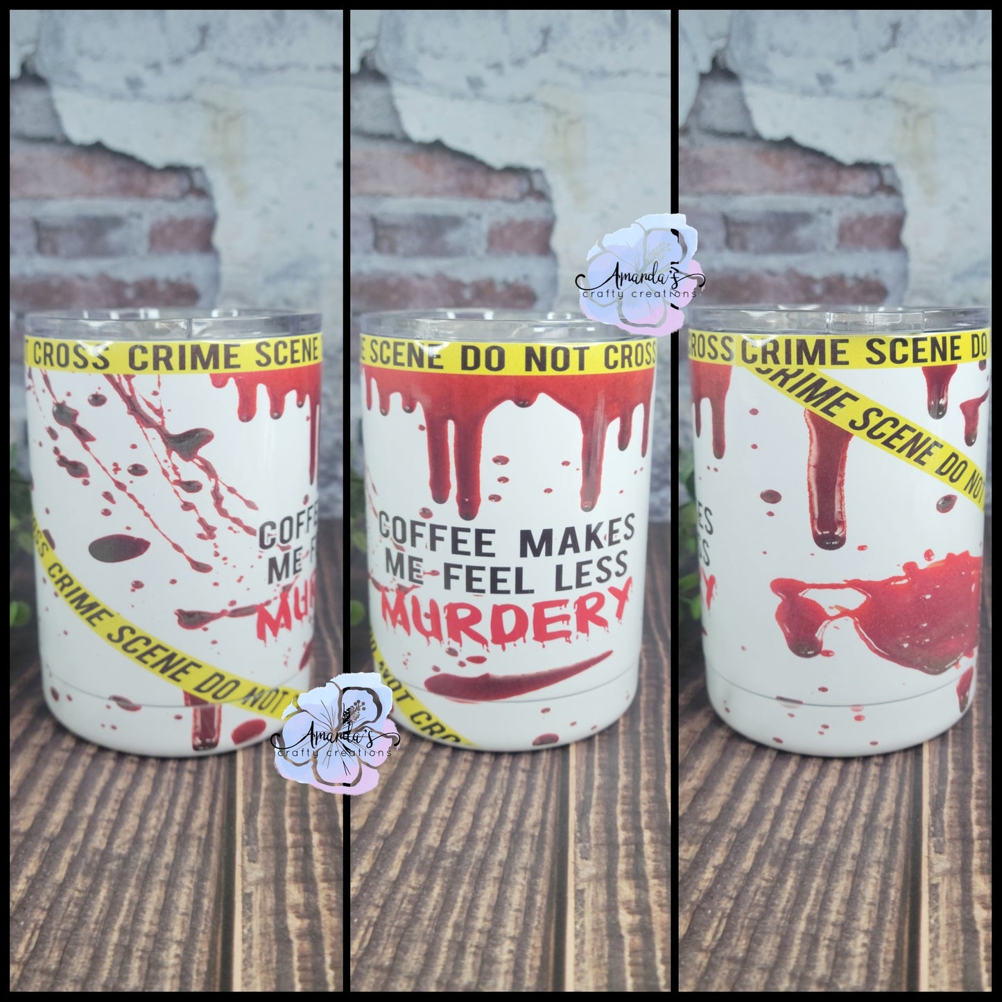 Coffee makes me feel less murdery tumbler coffee mug