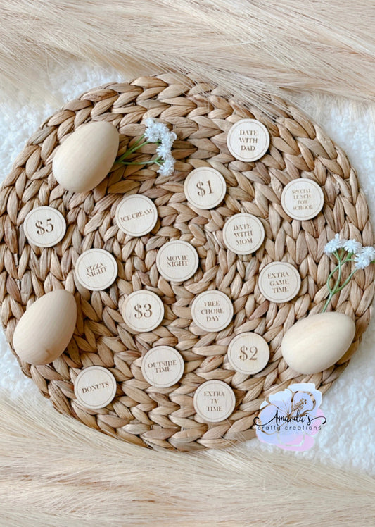 "Easter Egg tokens", Easter tokens, basket stuffer, egg stuffer, fun activity