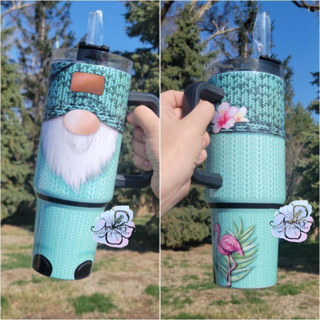 Custom Tumbler with Lid and Straw Holiday Gnome Design Tumbler -Comes with  Lid & Straw - 20oz 30oz Available - Holiday