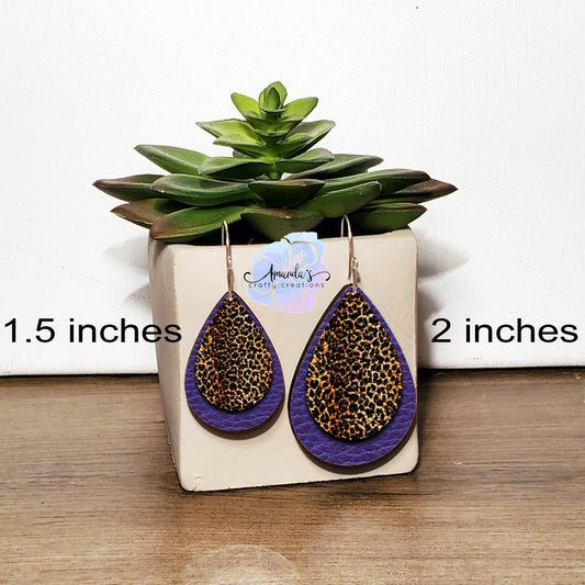 Drop Earrings, Dangle Earrings, Leopard Earrings, Leopard Print Earrings, Faux Leather Earrings, Teardrop Earrings, Drop earrings jewelry