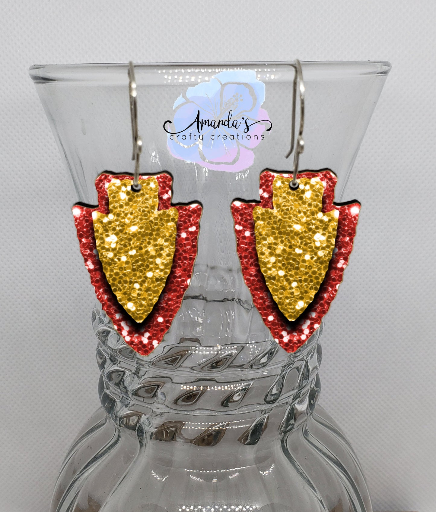 "Dangling Arrowhead Drop Earrings – Lightweight Faux Leather Look | Handmade Arrowhead Jewelry"