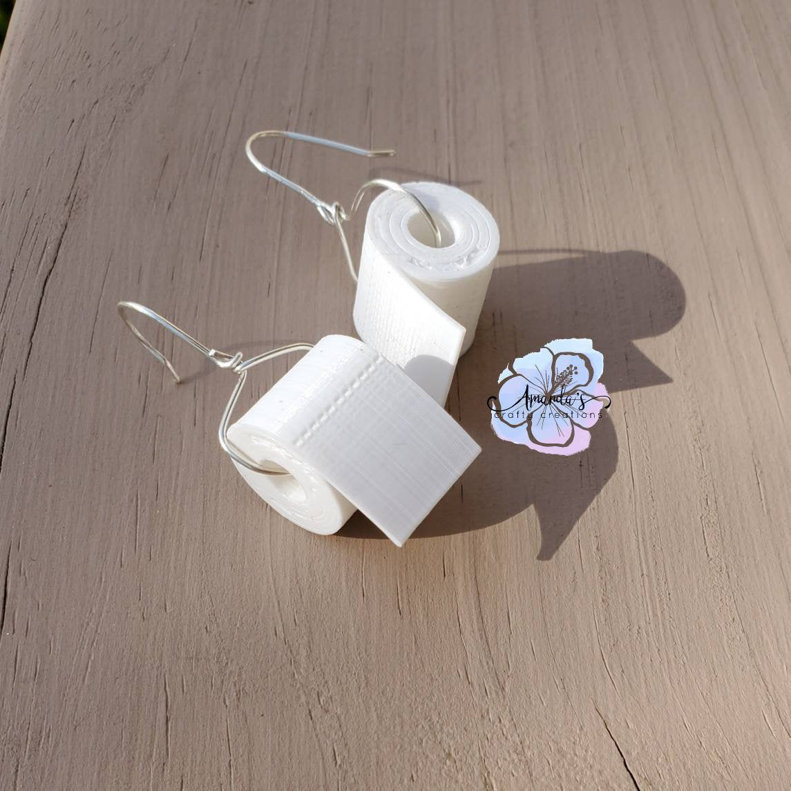 Toilet paper earrings