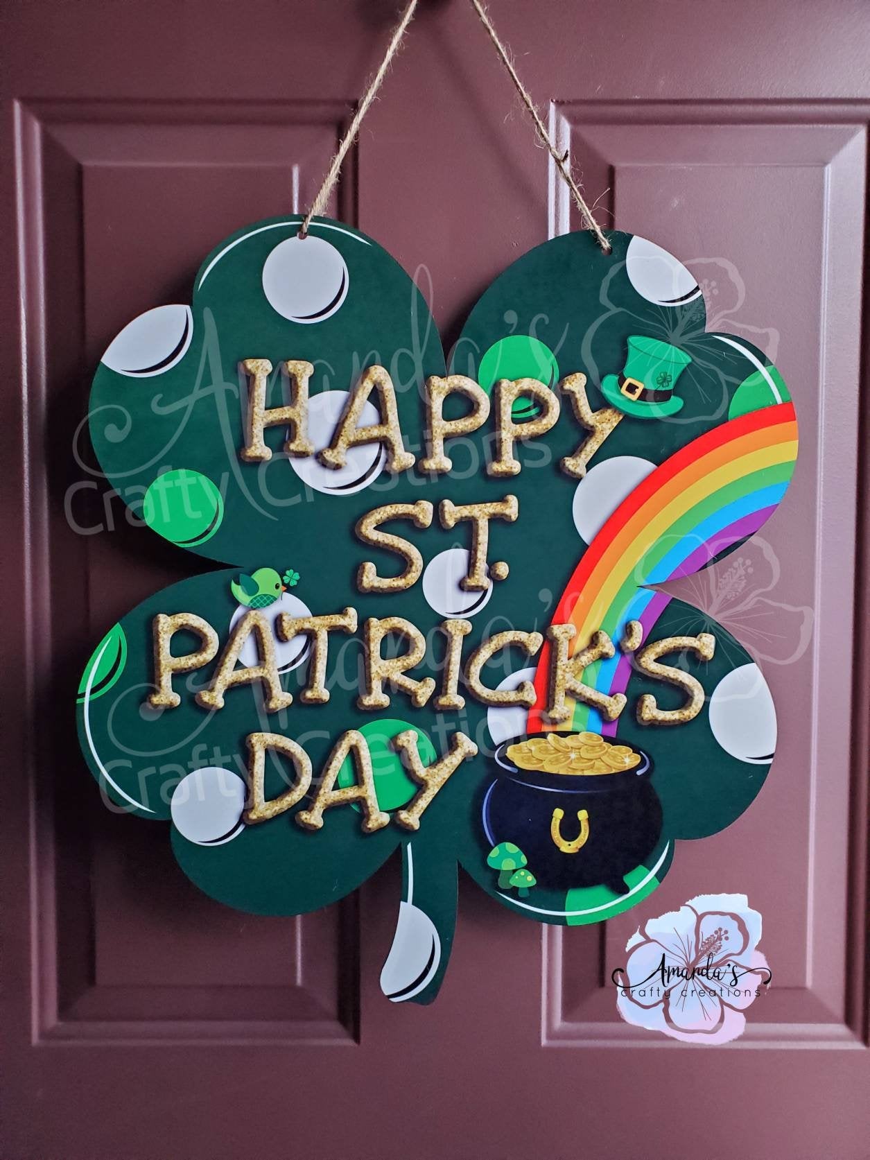 St. deals Patrick's Day Door Hanger - Saint Patrick's Day Door Hanger - Leprechaun Door Hanger - Personalized Door Hanger - Spring Door Hanger