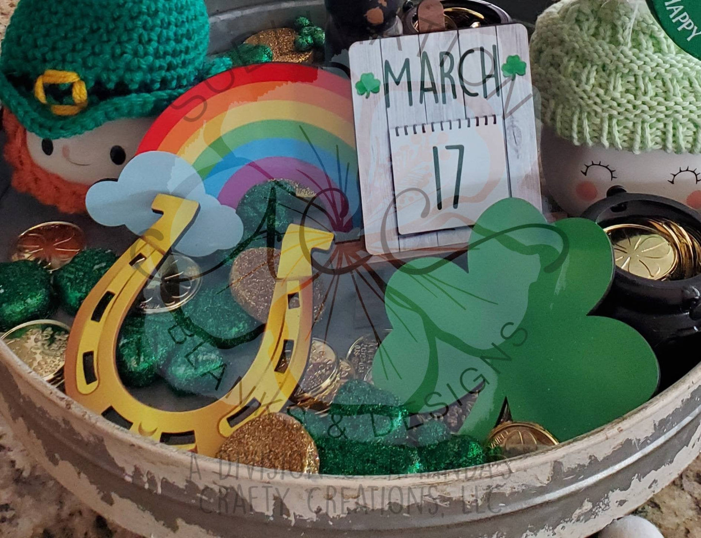 ST. Patrick's Day tiered tray home decor