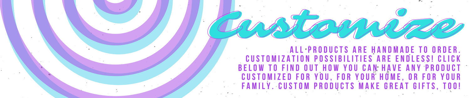 Customization available for Amanda's Crafty Creations products