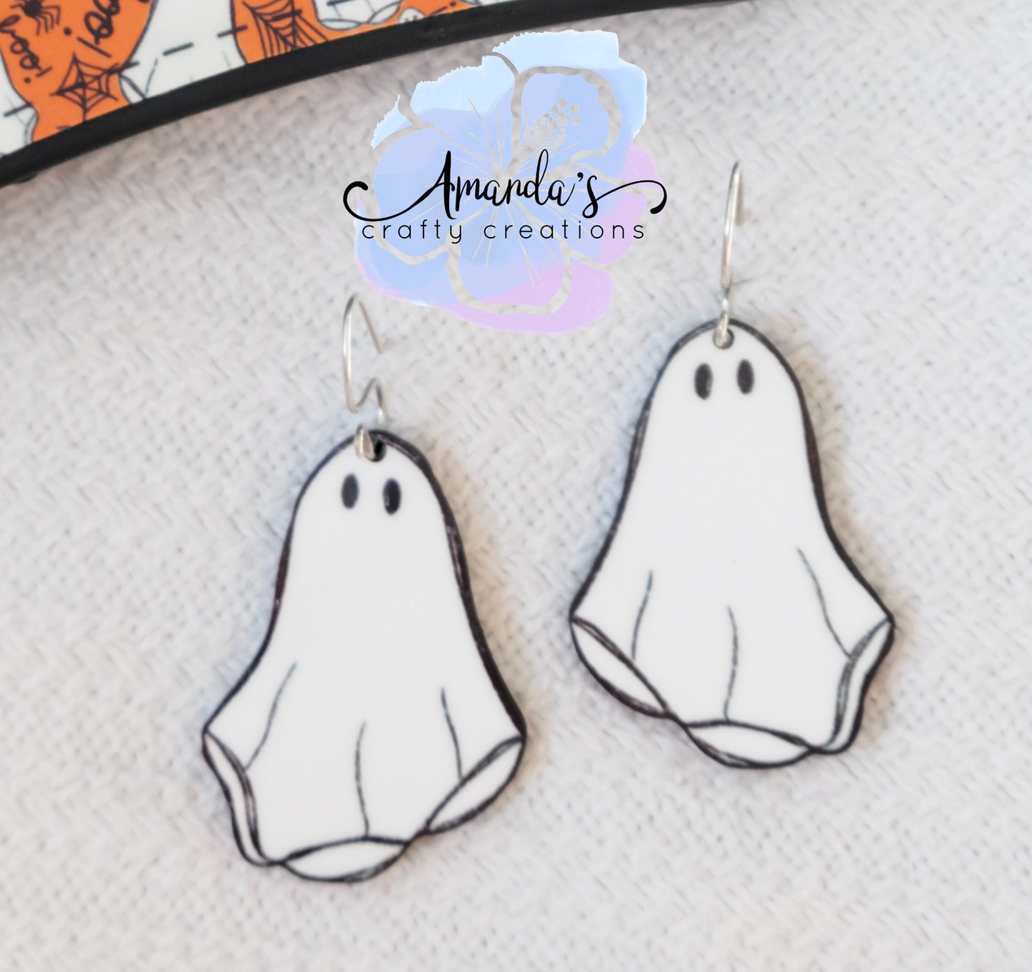 Drop Earrings, Ghost shape earrings, ghost horror spooky scary, halloween Drop Earrings