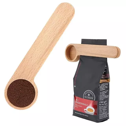 Customizable Engraved wooden coffee clip/scoop combo, coffee clip, coffee scoop, custom engraved
