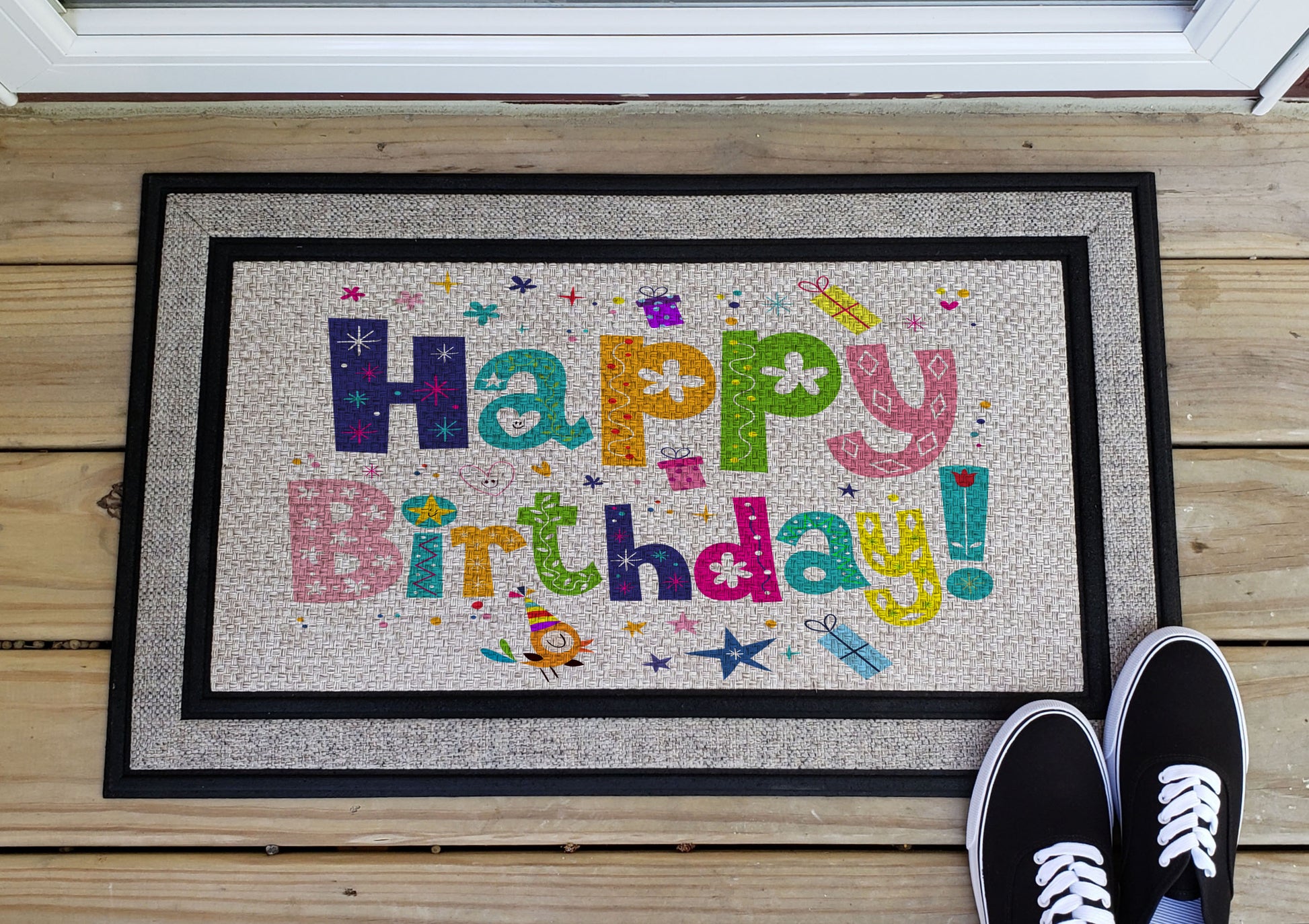 Customizable Welcome mat happy birthday