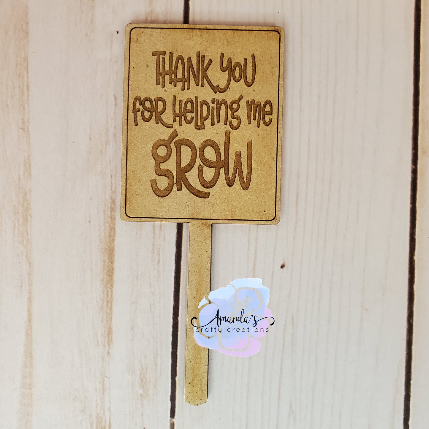 "Thanks for helping me grow" Plant Stake, Teacher appreciation gift